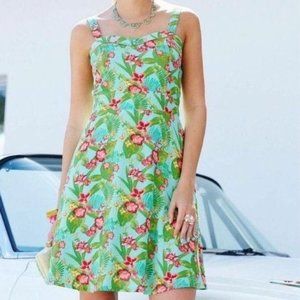 Matilda Jane Hello Lovely By the Bay Sundress Tropical Floral Dress Size 8